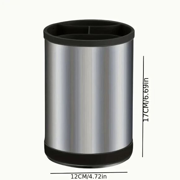 Stainless Steel Kitchen Utensil Holder 360 Rotating - Picture 5 of 8